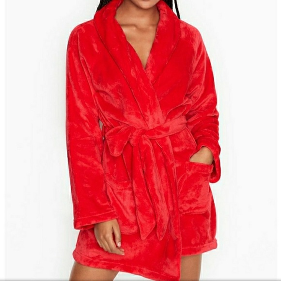 Cozy Red Plush Robe - Picture 1 of 6